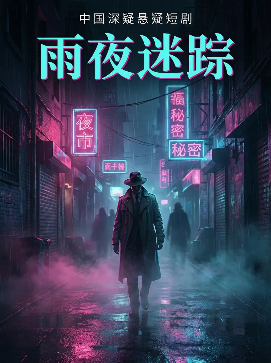 zjy9分10秒分享 悬疑追踪短剧 - 雨夜迷踪海报