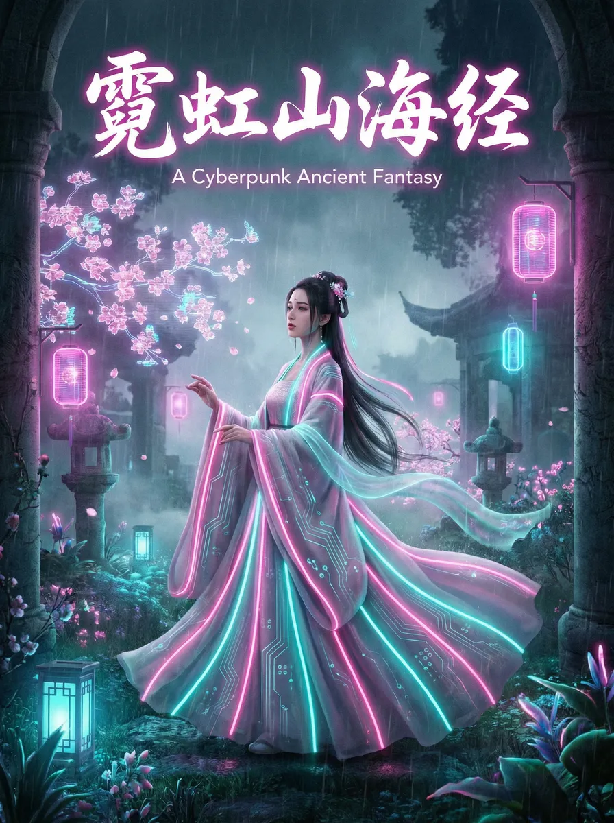zjy9分10秒分享 古风奇缘短剧 - 霓虹山海经海报